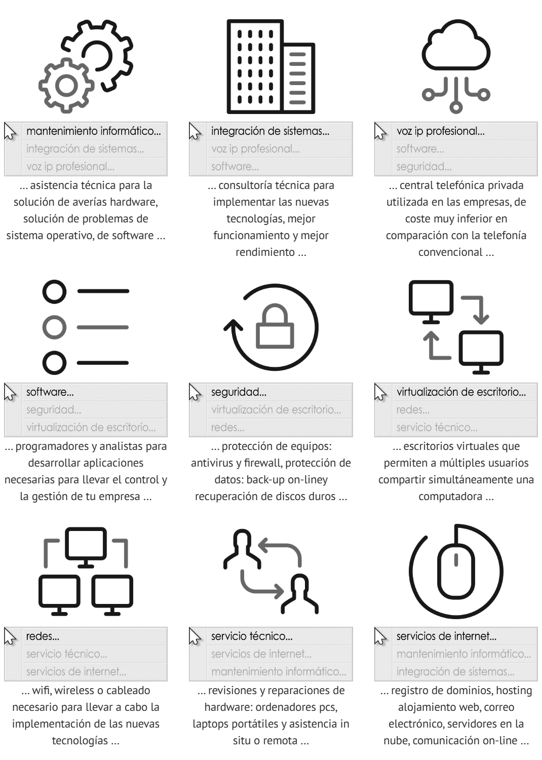 SERVICIOS DE VTR-SISTEMAS